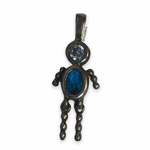 Vintage 90s-y2k Boy Son Keepsake Sterling Silver 925 Birthstone March Pendant